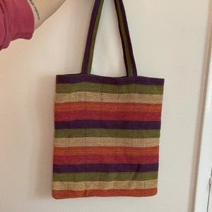Earthy Woven Tote Bag - Multi-Color, OS